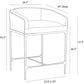 Osbourne Counter Stool Black Leather