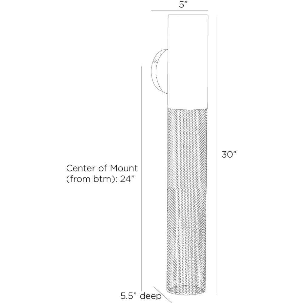 arteriors punch outdoor sconce large diagram