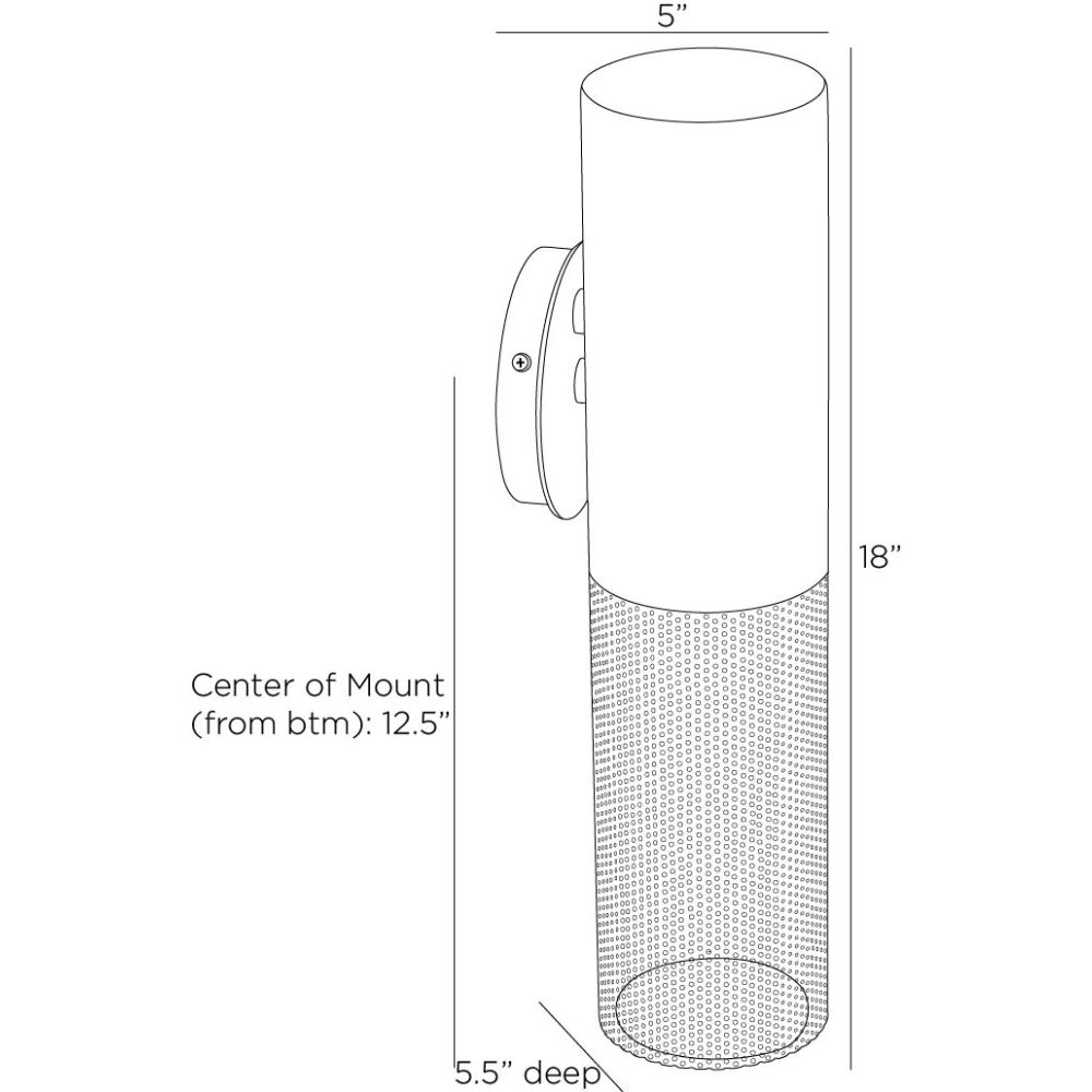 arteriors punch outdoor sconce small diagram