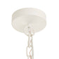 White ceiling light fixture with chain on a white background