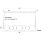 Technical drawing of a rectangular frame with dimensions and packing details.