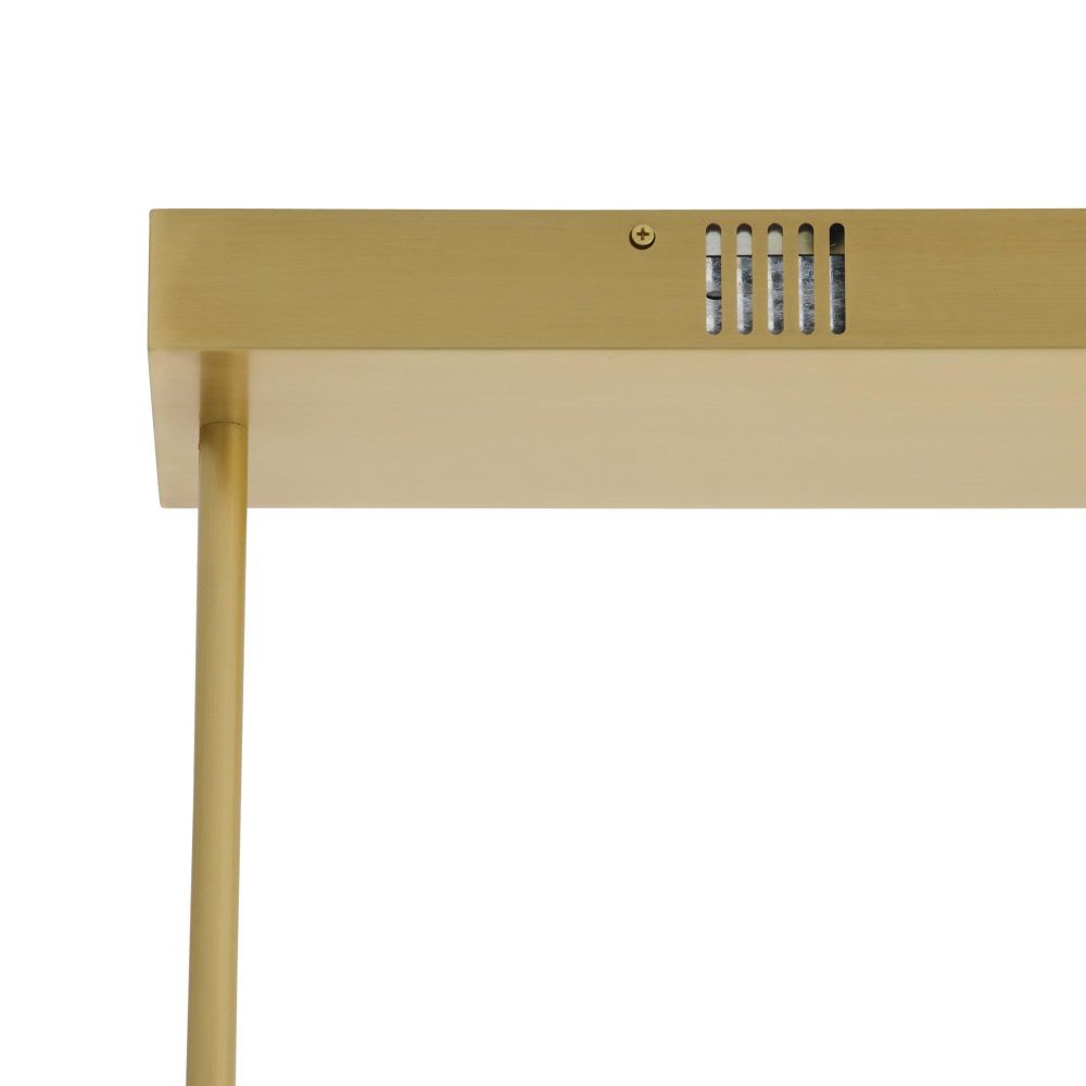 Gold-colored metal frame with a white background