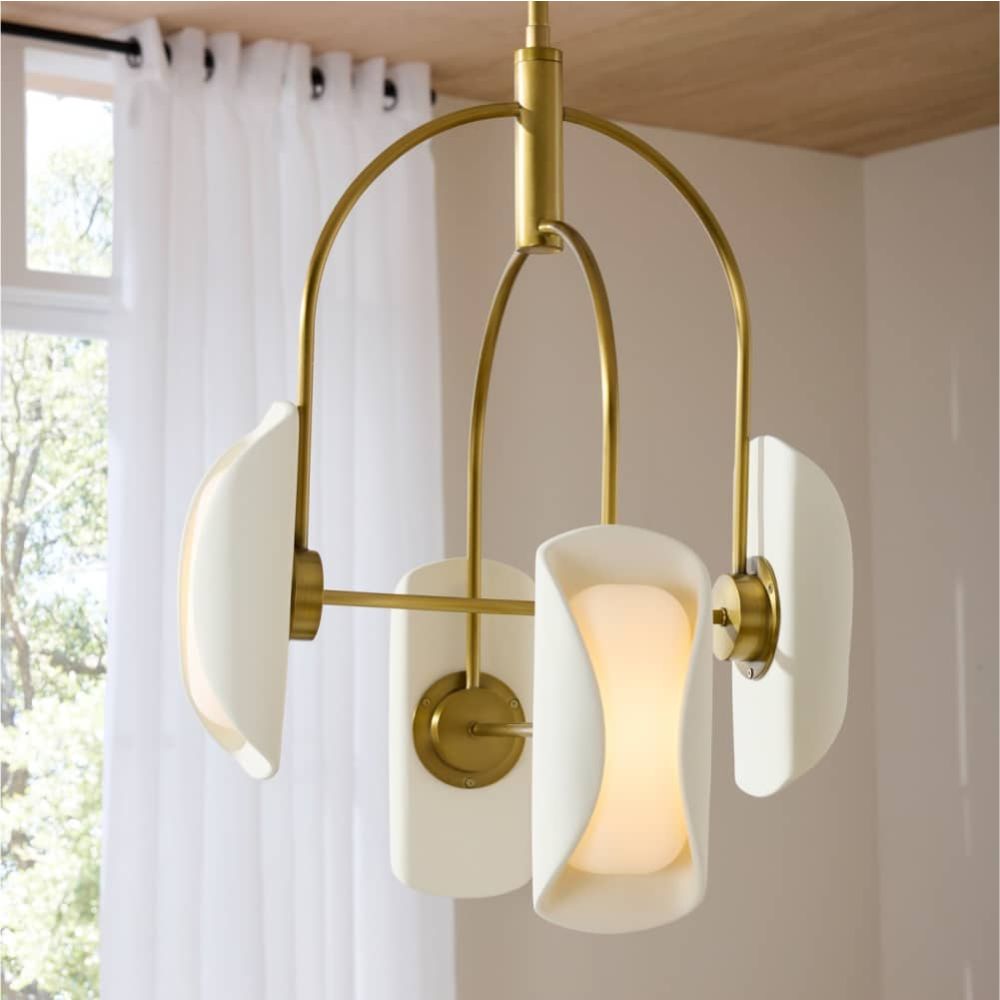 arteriors roll chandelier lifestyle