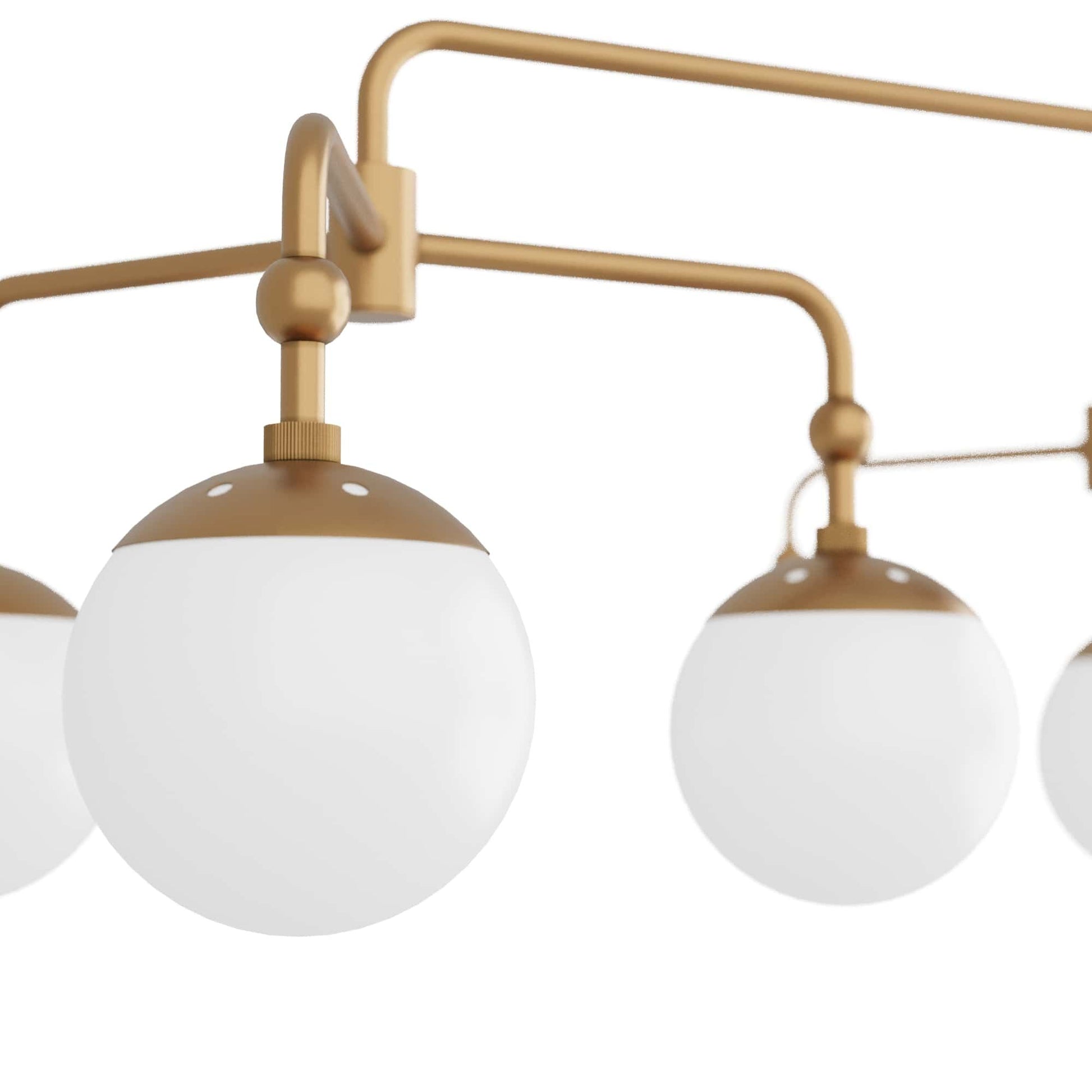 arteriors utica chandelier brass globe