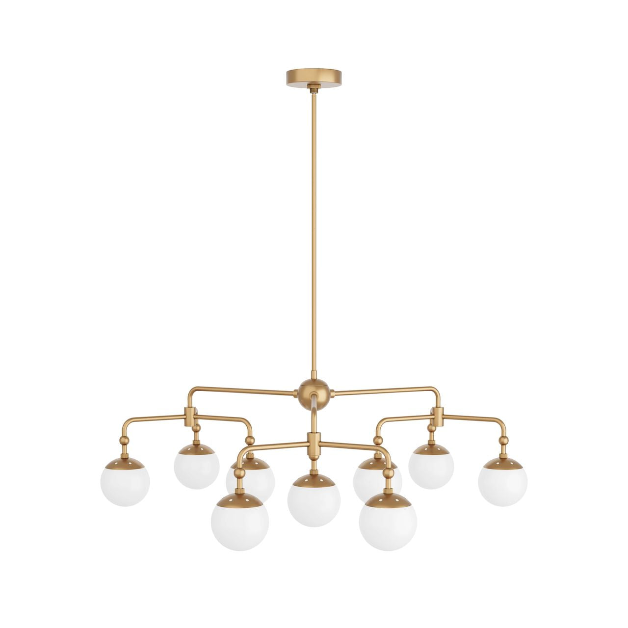 arteriors utica chandelier brass