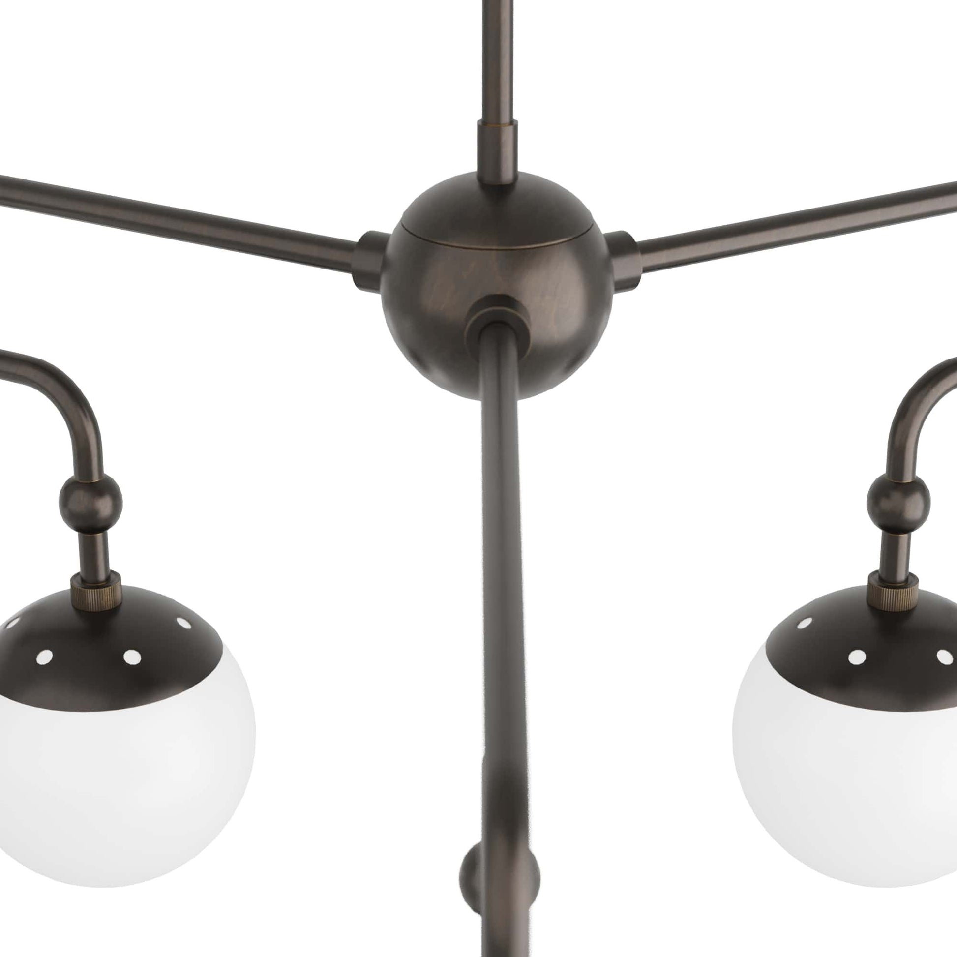 arteriors utica chandelier bronze detail