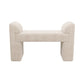 arteriors windemere bench cream sherpa front