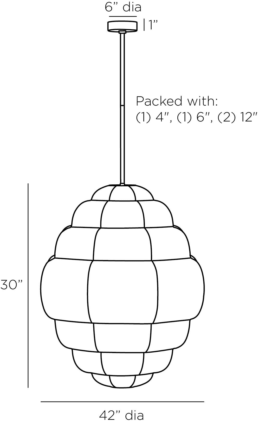 arteriors yahara chandelier diagram