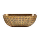 Bronze bowl with textured surface on a white background
