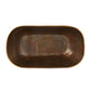 Bronze-colored rectangular dish on a white background