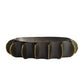 Decorative black and gold table on a white background