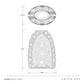 Measurement chart for the Ridley Vase with dimensions and Arteriors branding.