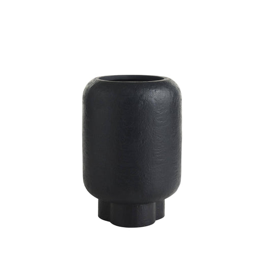 Black vase on a white background