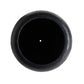 Black rubber grommet on a white background