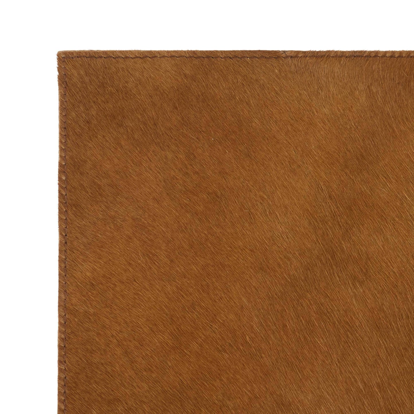 brown hair on hide tray with antique brass handles