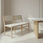Percy Banquette White Leather
