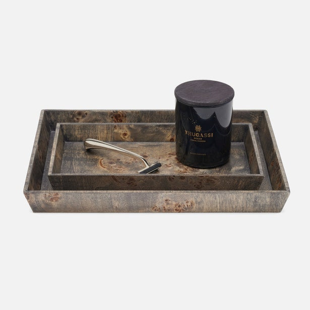 Bern Tray Set Ash Gray Mappa Burl