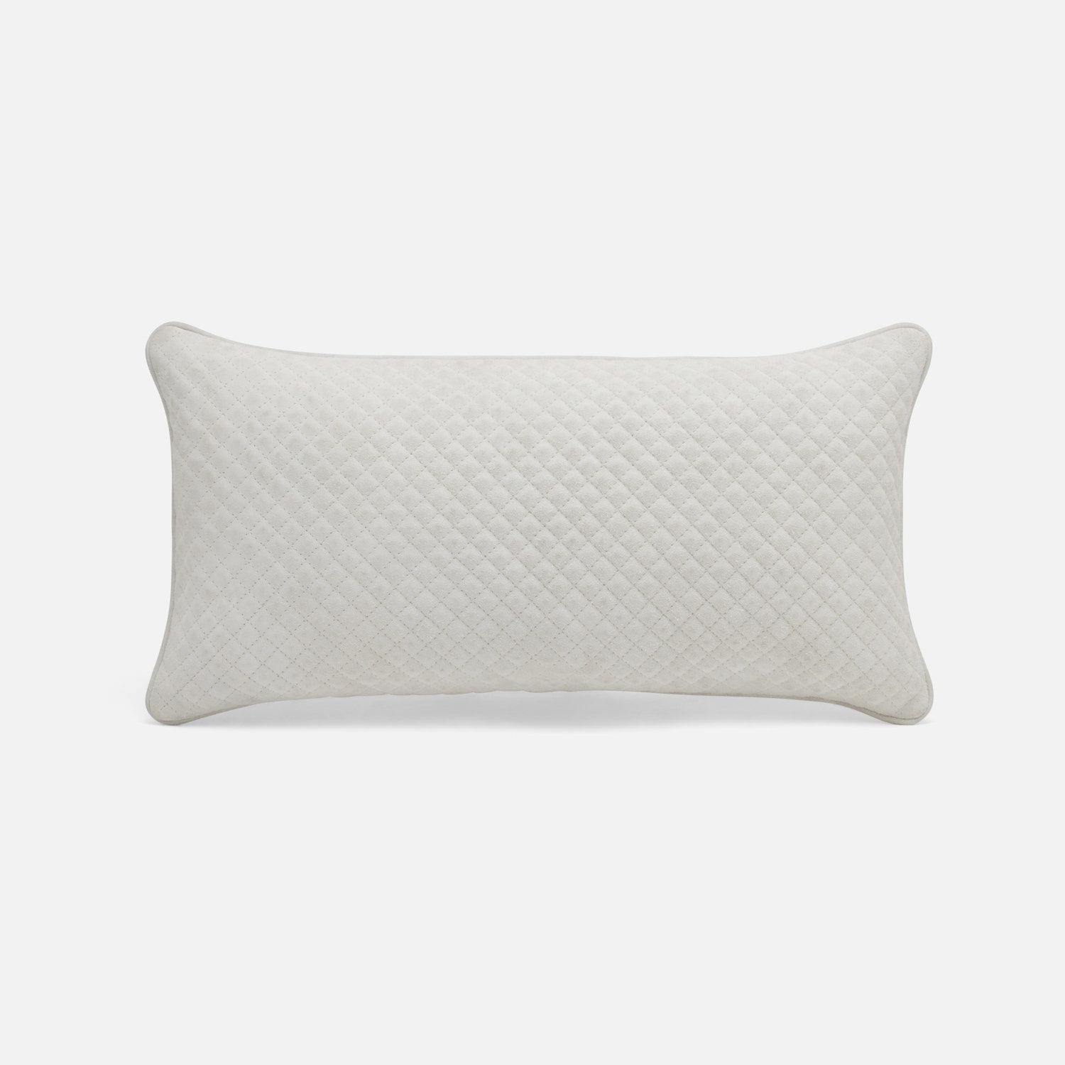 Quilted pillow on a white background