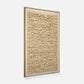 Framed textured wall art on a white background