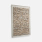 Framed textured wall art on a white background
