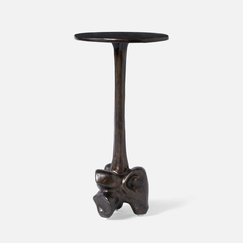 Brenton Side Table Antique Bronze Resin