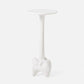 White side table on a light gray background