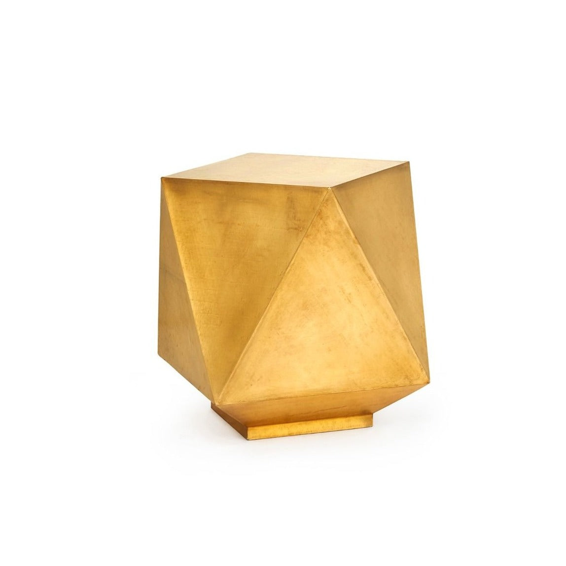 bungalow 5 hedron side table brass