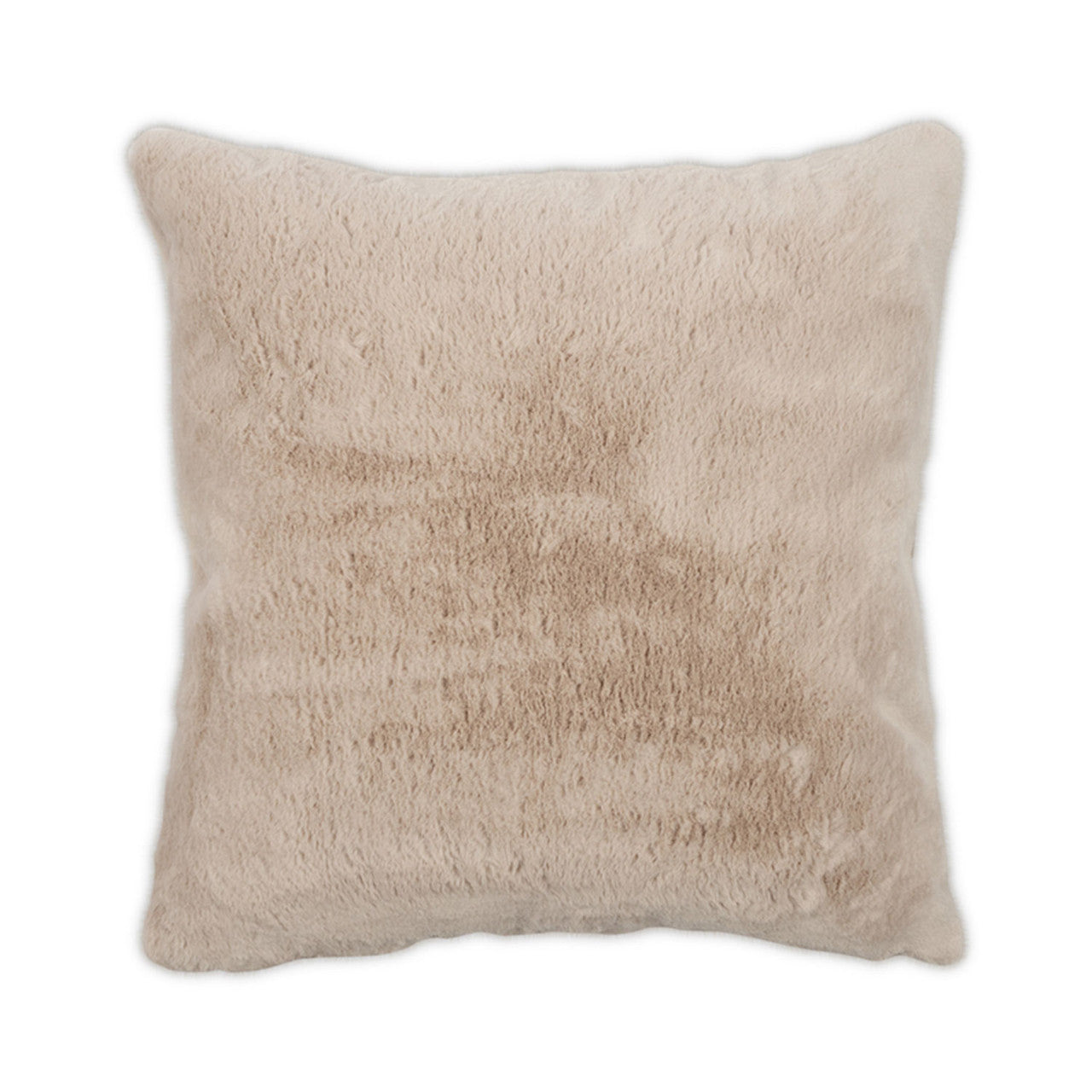 Beige pillow with a textured pattern on a white background