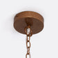 Bronze ceiling light fixture with chain on a white background