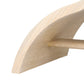 Wooden chair backrest with a curved design on a white background