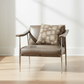 L Brooks Leather Chair Nickel