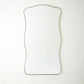 floor mirror with brushed gold trim