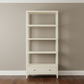 Conrad Bookcase Off White Faux Raffia