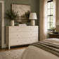 Conrad 48" Dresser Off White Faux Raffia