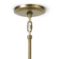 Brass ceiling light fixture on a white background