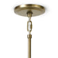 Brass ceiling light fixture on a white background