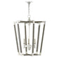 Bastian Medium Lantern Gray and Silver Leaf