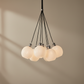 Dax 9 Light Pendant Silver and Opaque