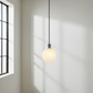Dax 1 Light Pendant Silver and Opaque