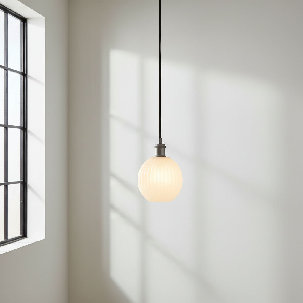 Dax 1 Light Pendant Silver and Opaque