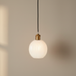 Dax 1 Light Pendant Brass and Opaque
