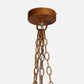 Bronze pendant light with chain on a white background
