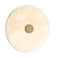 Round light fixture with a central circular cutout on a white background