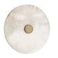 Round light fixture with a central dimmer on a white background