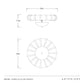 Technical drawing of a Camella Flush Mount with dimensions and Arteriors branding.