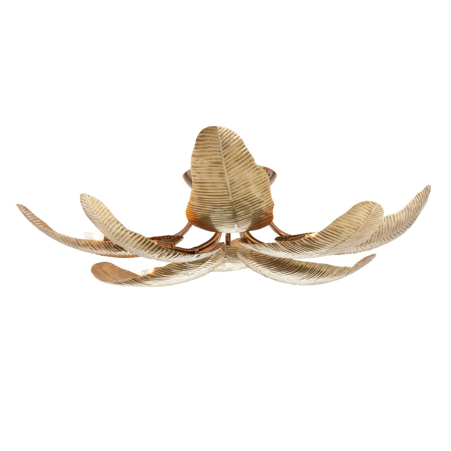 flush mount with leaf-like designs on a white background