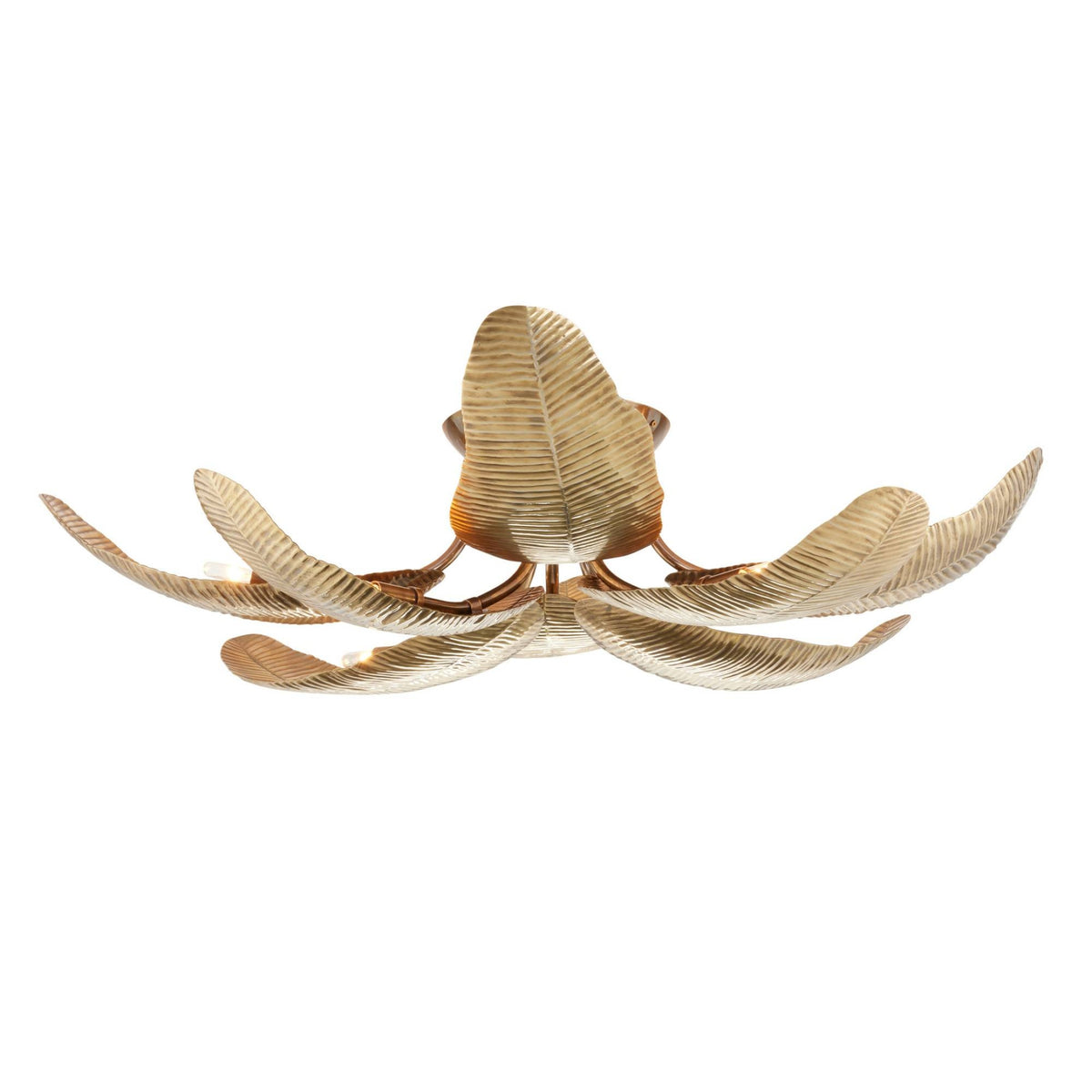 flush mount with leaf-like designs on a white background