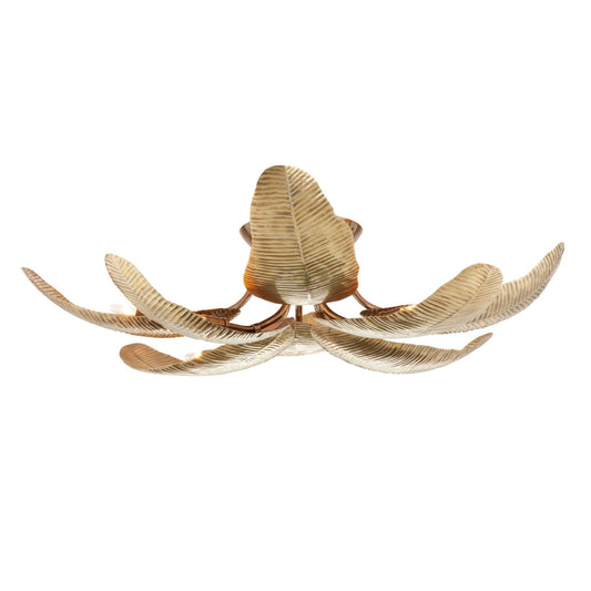 flush mount with leaf-like designs on a white background