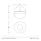 Technical drawing of a flush mount light fixture with dimensions labeled, featuring the brand 'Arteriors'.