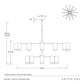 Technical line drawing of a chandelier with dimensions, including a 52-inch width, 22.5-inch vertical spacing, 29.
